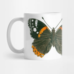 Admiral butterfly ink illustration Mug